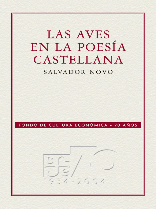 Title details for Las aves en la poesía castellana by Salvador Novo - Available